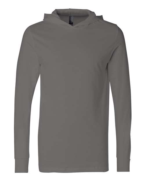 unisex jersey hooded long sleeve tee - 3512