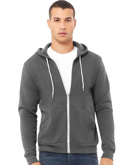 unisex sponge fleece full-zip hoodie sweatshirt - 3739