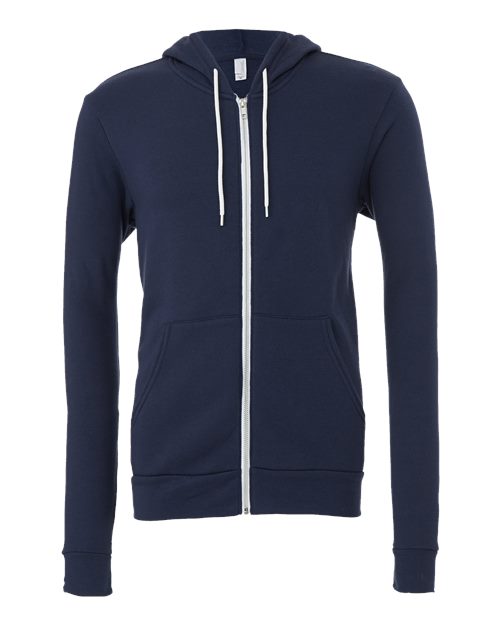unisex sponge fleece full-zip hoodie sweatshirt - 3739