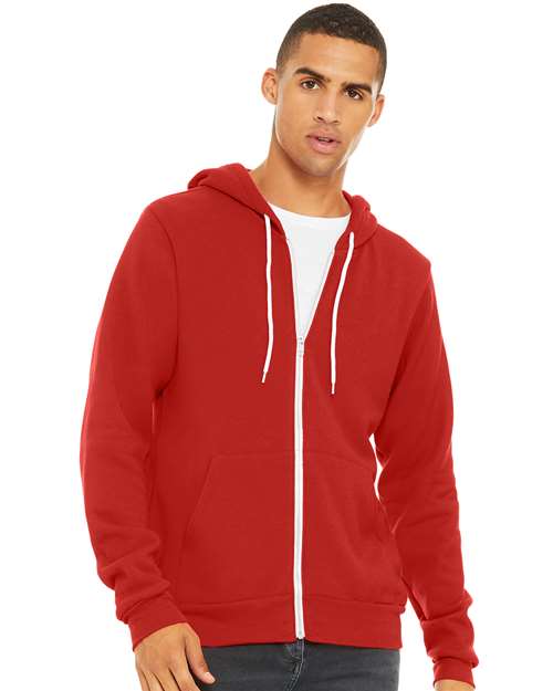 unisex sponge fleece full-zip hoodie sweatshirt - 3739