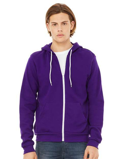 Unisex Sponge Fleece Full-Zip Hoodie Sweatshirt - 3739