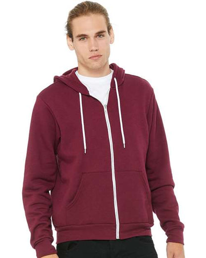 Unisex Sponge Fleece Full-Zip Hoodie Sweatshirt - 3739