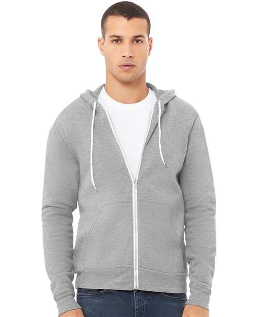 unisex sponge fleece full-zip hoodie sweatshirt - 3739