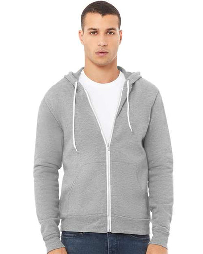 Unisex Sponge Fleece Full-Zip Hoodie Sweatshirt - 3739