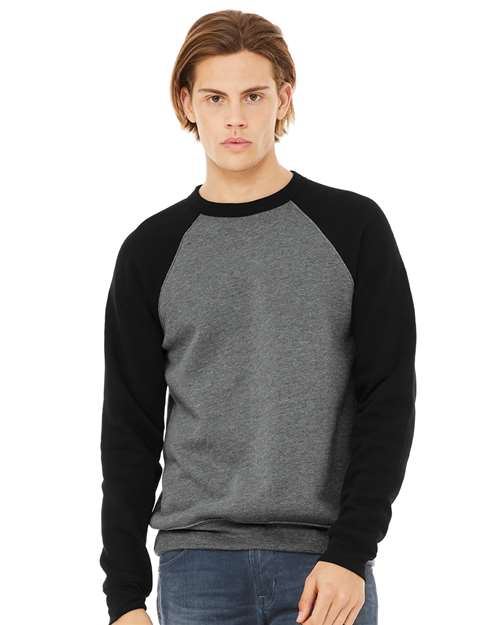 unisex sponge fleece raglan crewneck sweatshirt - 3901