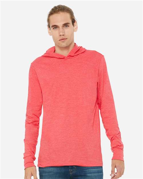 unisex jersey hooded long sleeve tee - 3512