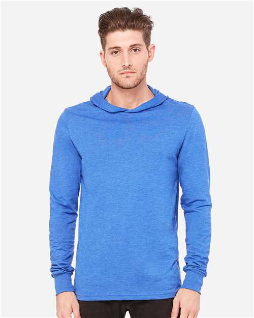 unisex jersey hooded long sleeve tee - 3512