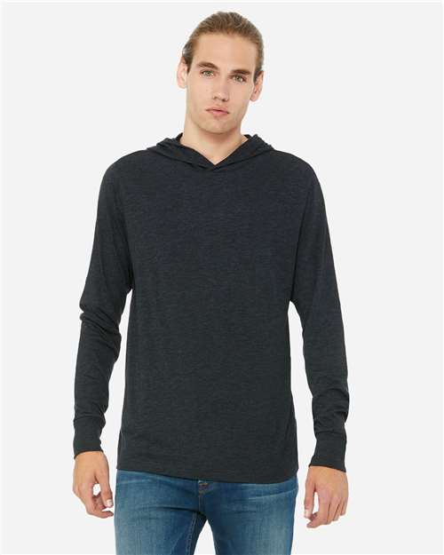 unisex jersey hooded long sleeve tee - 3512