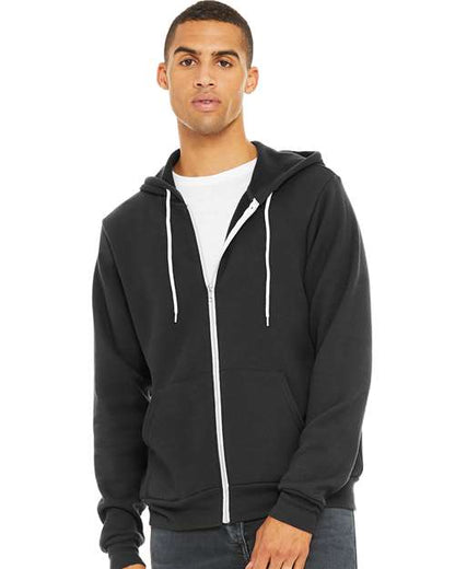 Unisex Sponge Fleece Full-Zip Hoodie Sweatshirt - 3739