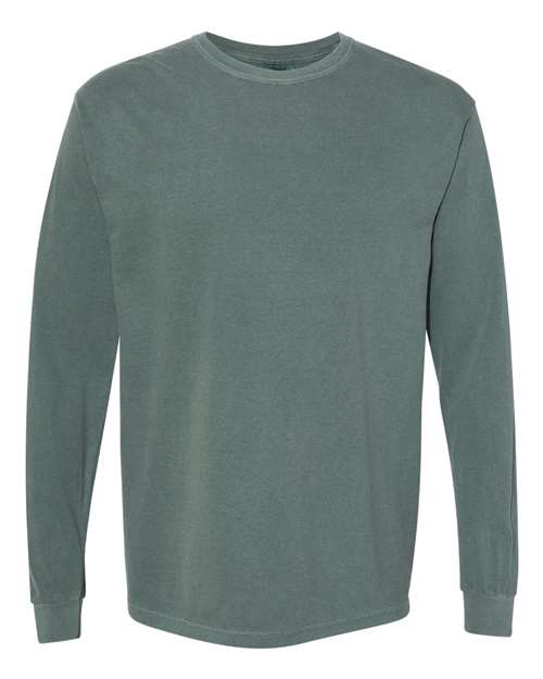 unisex garment-dyed heavyweight long sleeve t-shirt - 6014