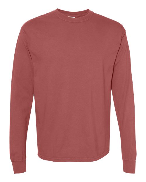 unisex garment-dyed heavyweight long sleeve t-shirt - 6014