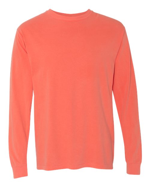 unisex garment-dyed heavyweight long sleeve t-shirt - 6014
