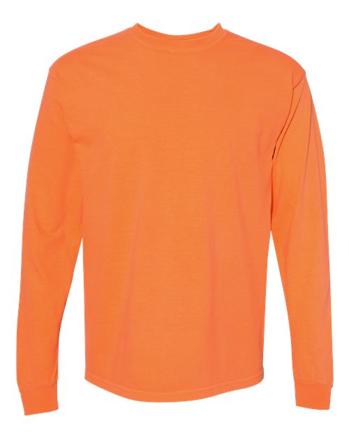 unisex garment-dyed heavyweight long sleeve t-shirt - 6014
