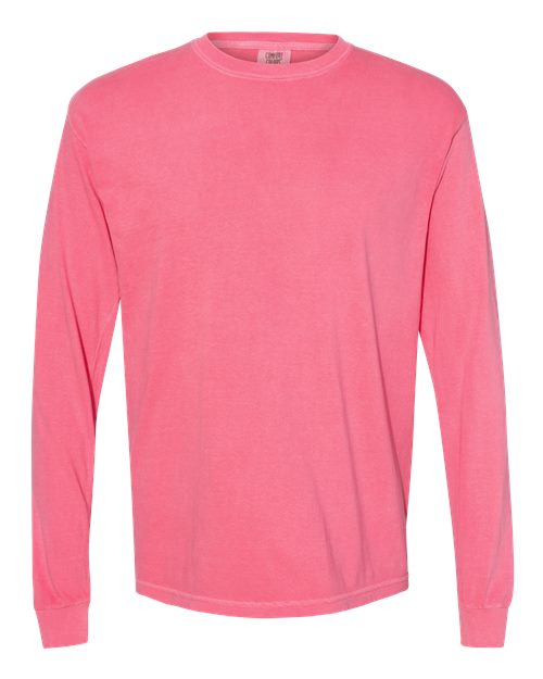 unisex garment-dyed heavyweight long sleeve t-shirt - 6014