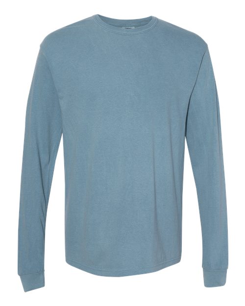 unisex garment-dyed heavyweight long sleeve t-shirt - 6014