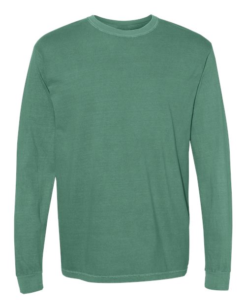 unisex garment-dyed heavyweight long sleeve t-shirt - 6014