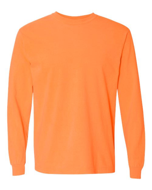unisex garment-dyed heavyweight long sleeve t-shirt - 6014