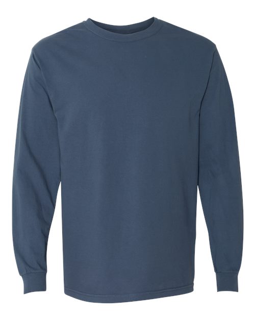 unisex garment-dyed heavyweight long sleeve t-shirt - 6014