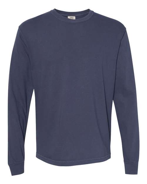 unisex garment-dyed heavyweight long sleeve t-shirt - 6014