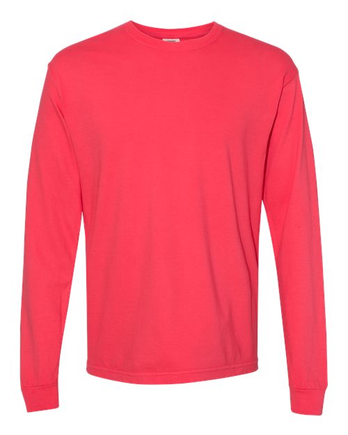 unisex garment-dyed heavyweight long sleeve t-shirt - 6014