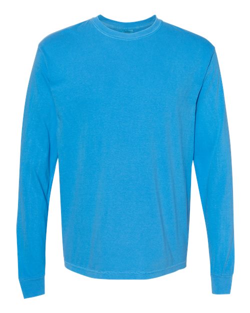 unisex garment-dyed heavyweight long sleeve t-shirt - 6014