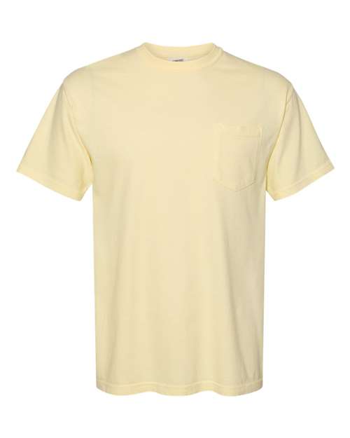 unisex garment-dyed heavyweight pocket t-shirt - 6030