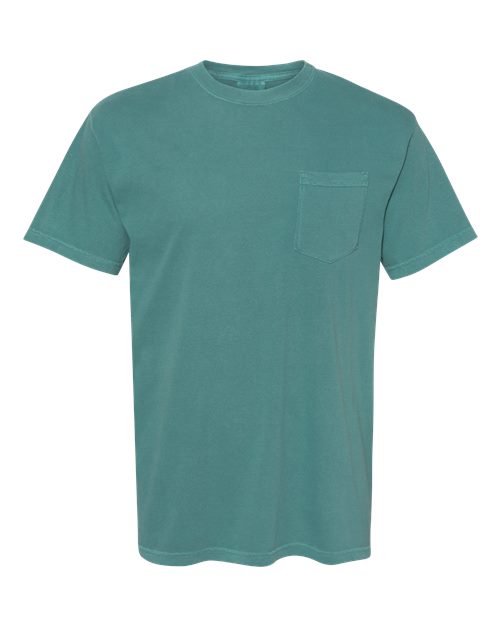 unisex garment-dyed heavyweight pocket t-shirt - 6030