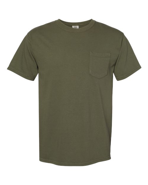unisex garment-dyed heavyweight pocket t-shirt - 6030