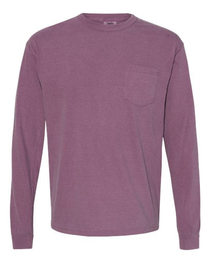 Unisex Garment-Dyed Heavyweight Long Sleeve Pocket T-Shirt - 4410