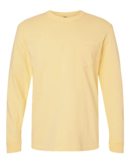 Unisex Garment-Dyed Heavyweight Long Sleeve Pocket T-Shirt - 4410