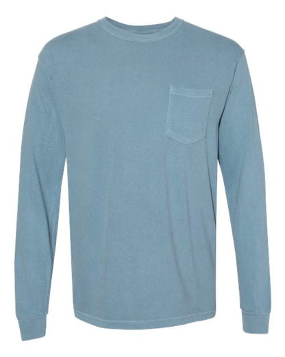 Unisex Garment-Dyed Heavyweight Long Sleeve Pocket T-Shirt - 4410