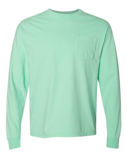 Unisex Garment-Dyed Heavyweight Long Sleeve Pocket T-Shirt - 4410