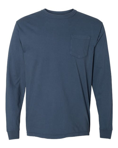 Unisex Garment-Dyed Heavyweight Long Sleeve Pocket T-Shirt - 4410