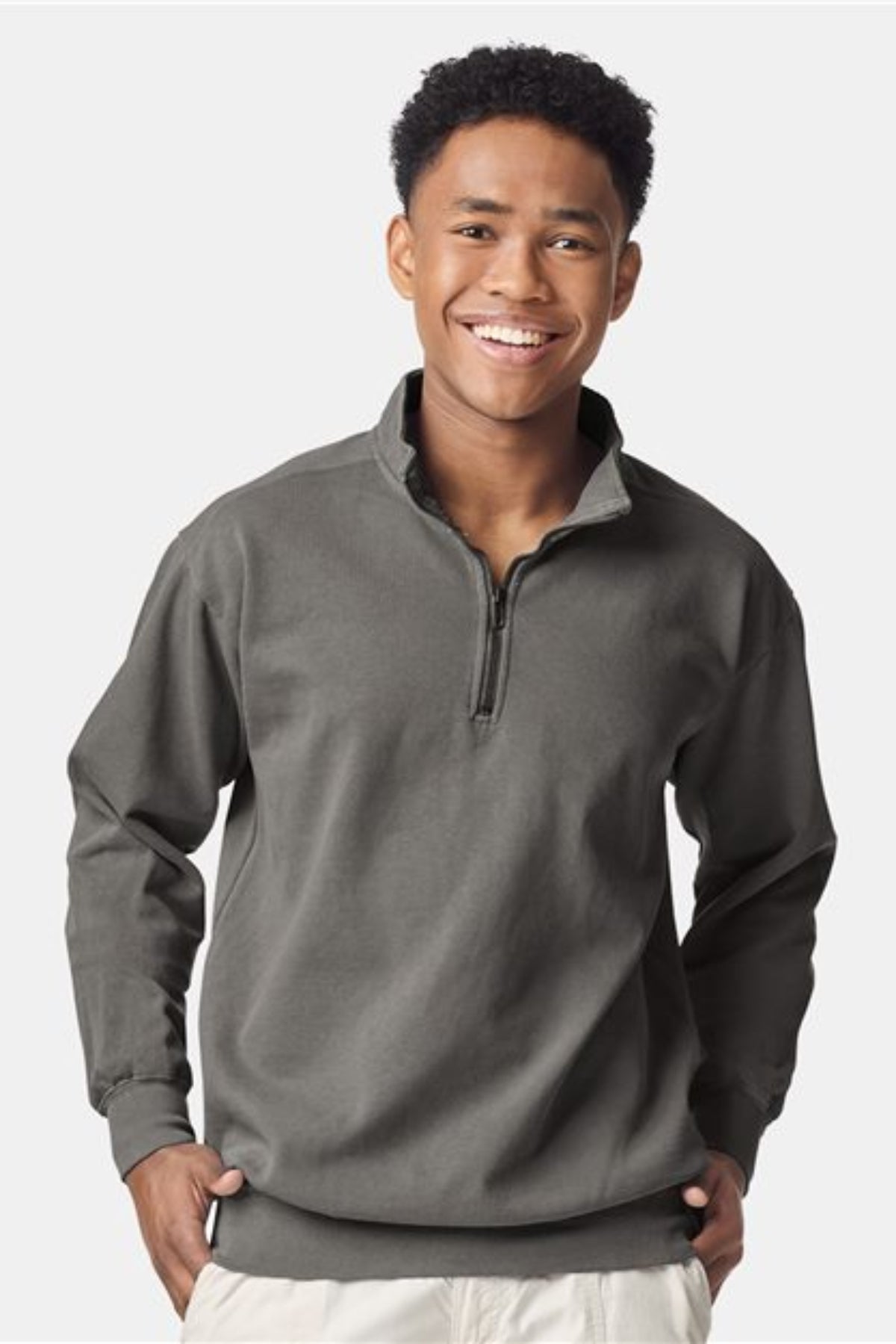 unisex garment-dyed quarter-zip sweatshirt - 1580