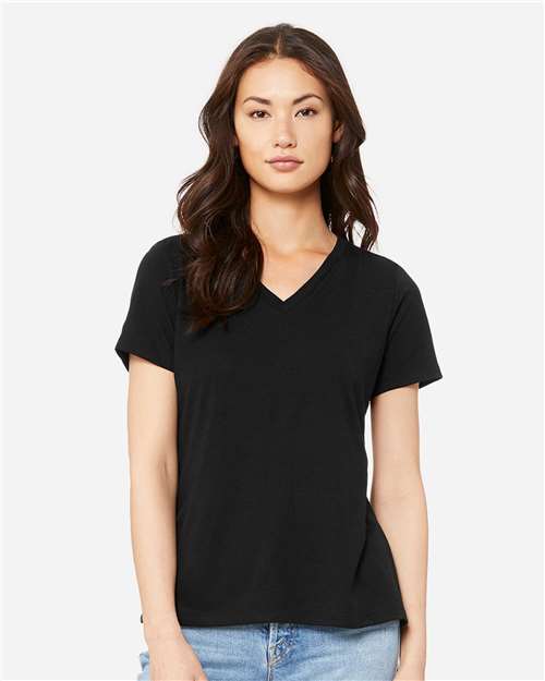 women's relaxed triblend v-neck tee - 6415
