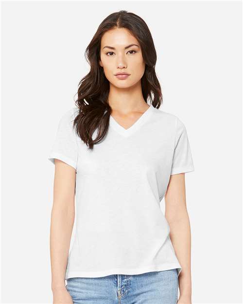 women's relaxed triblend v-neck tee - 6415