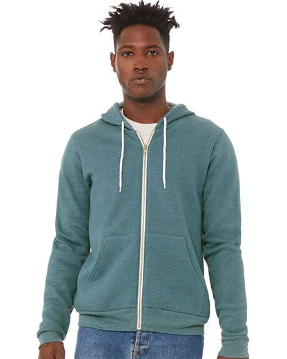Unisex Sponge Fleece Full-Zip Hoodie Sweatshirt - 3739