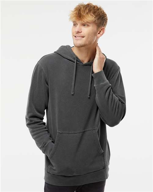 unisex midweight pigment-dyed hooded sweatshirt - prm4500