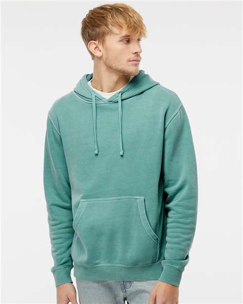 unisex midweight pigment-dyed hooded sweatshirt - prm4500