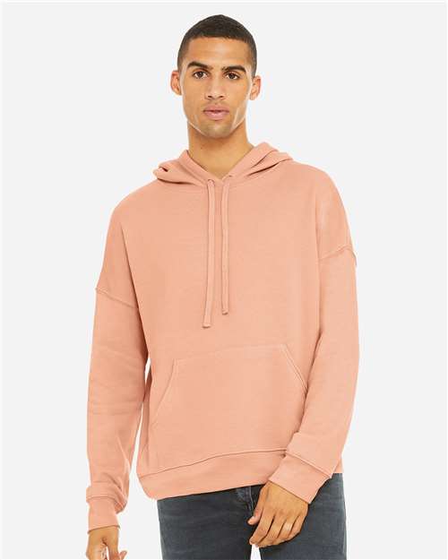 unisex sponge fleece drop shoulder hoodie sweatshirt - 3729