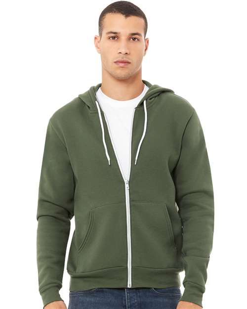 unisex sponge fleece full-zip hoodie sweatshirt - 3739