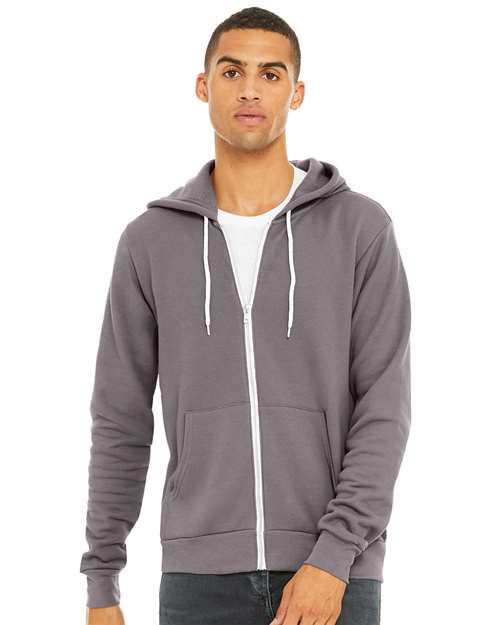 unisex sponge fleece full-zip hoodie sweatshirt - 3739