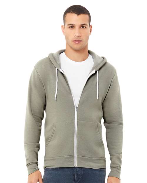 unisex sponge fleece full-zip hoodie sweatshirt - 3739