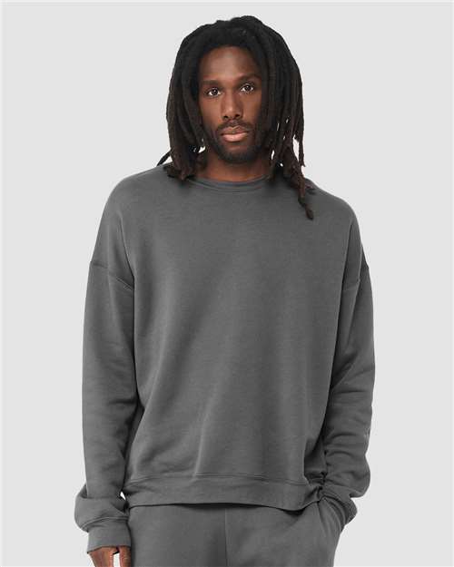 unisex sponge fleece drop shoulder crewneck sweatshirt - 3945
