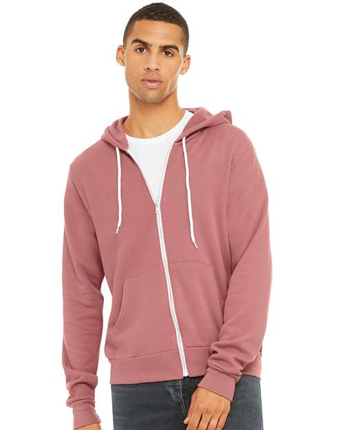 unisex sponge fleece full-zip hoodie sweatshirt - 3739