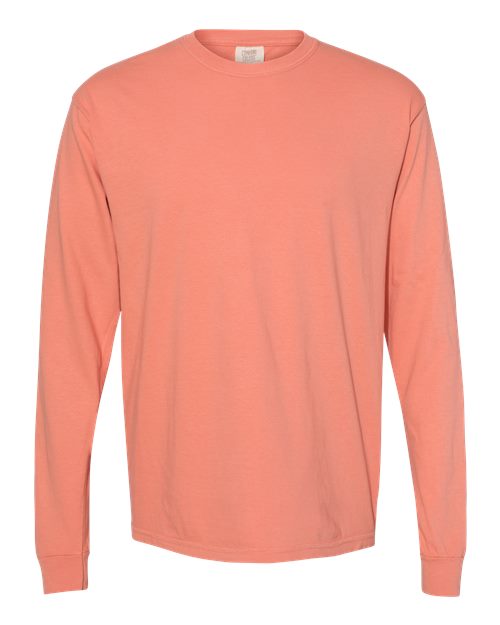 unisex garment-dyed heavyweight long sleeve t-shirt - 6014
