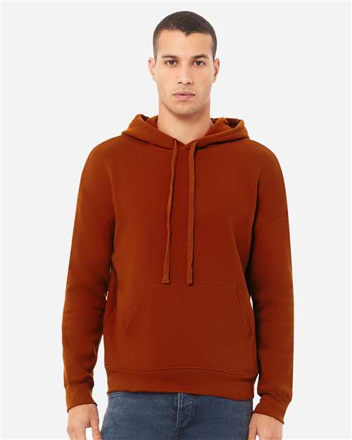 unisex sponge fleece drop shoulder hoodie sweatshirt - 3729