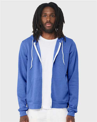 Unisex Sponge Fleece Full-Zip Hoodie Sweatshirt - 3739