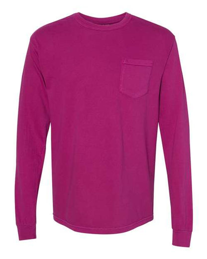 Unisex Garment-Dyed Heavyweight Long Sleeve Pocket T-Shirt - 4410