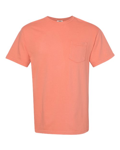 unisex garment-dyed heavyweight pocket t-shirt - 6030